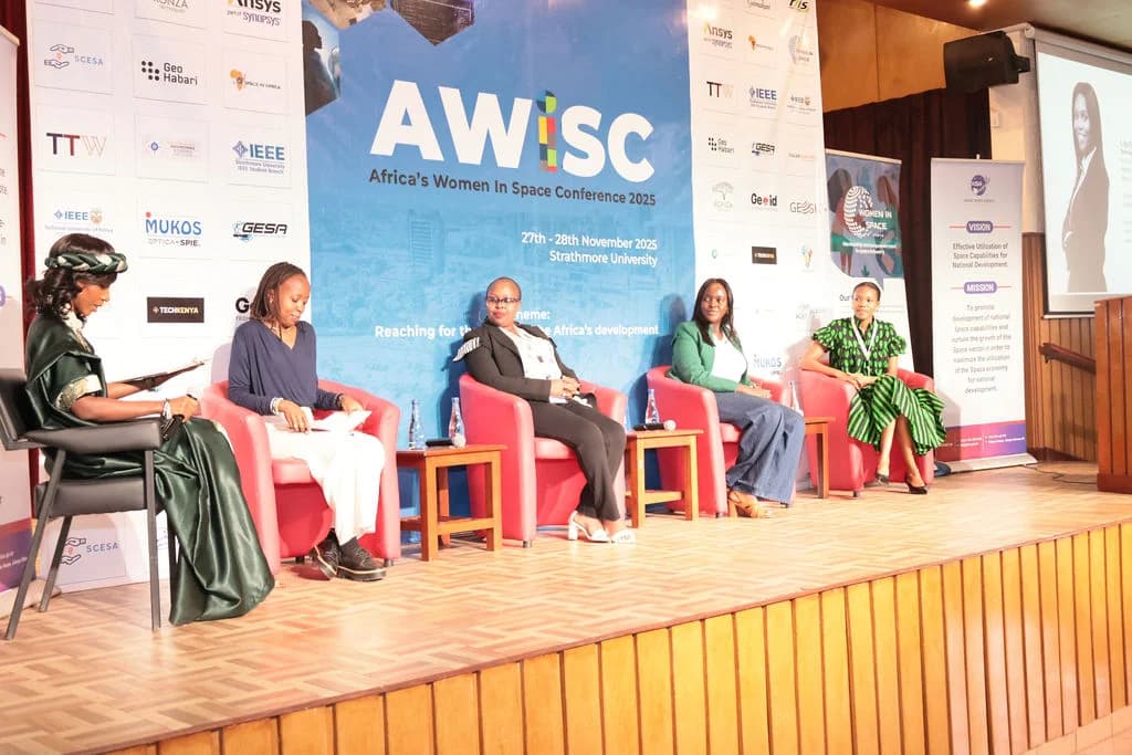 Panel of space agency leaders at AWISC 2025